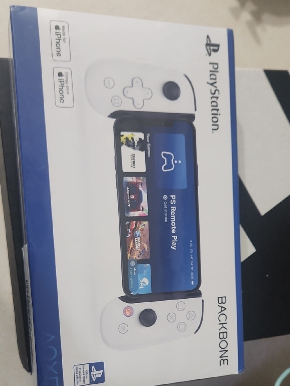 Sony Backbone Mobile Gaming Controller in White Iphone